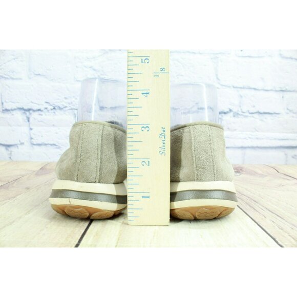 LL Bean Back Cove Stretch Slip-On Brown Gray Suede Nubuck Loden Size 7.5 M - Picture 6 of 9